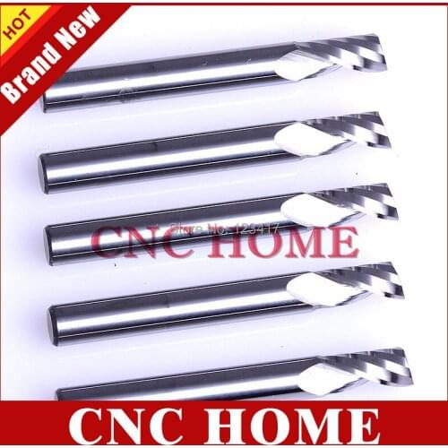 5pcs/lot 6*12MM Single Flute Carbide Sprial Bits, CNC Router Bits, End Mills, Cutting Tools on wood working, carving machine