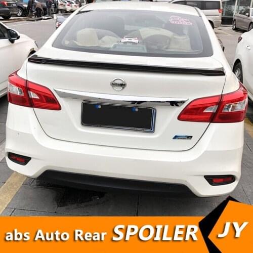 For NISSAN Sentra SYLPHY Spoiler 2012-2016 Sentra spoiler RS W High Quality ABS Material Car Rear Wing Primer Color Rear Spoiler