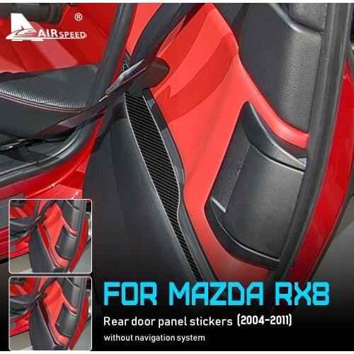 Carbon Fiber for Mazda RX8 2004 2005 2006 2007 2008 2009 2010 2011 Accessories Interior Trim Car Rear Door Panel Cover Sticker
