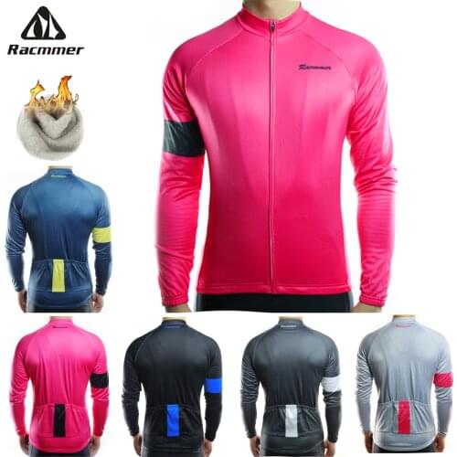 Racmmer 2020 Cycling Jersey Winter Long Bike Bicycle Thermal Fleece Ropa Roupa De Ciclismo Invierno Hombre Mtb Clothing #ZR-22