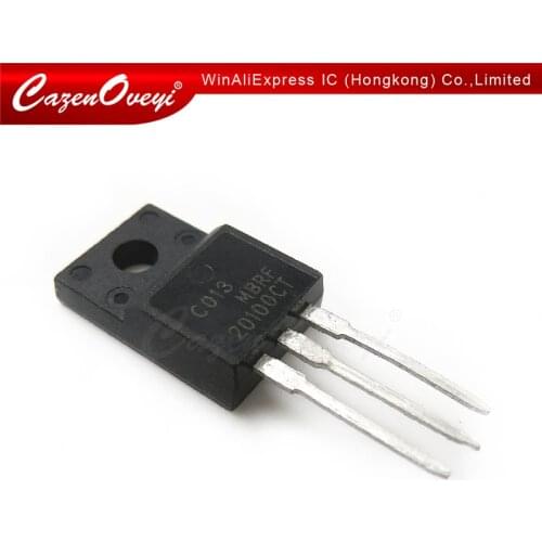 10pcs/lot MBRF20100CTG B20100G TO-220F Schottky transistor new original In Stock