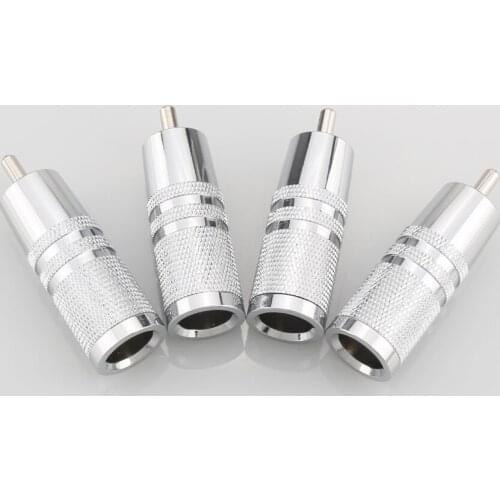 4 Pcs Audiocrast OR11R style Rhodium plated RCA Male Plug HIFI DIY AUDIO RCA Connector