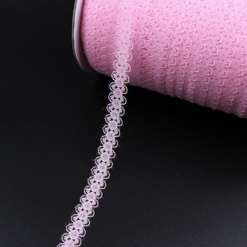 5yards/lot 15mm Pink Lace Embroidered Mesh Ribbon Trims DIY Garments Accessories Sewing Curtain Sofa Clothes lace Fabric