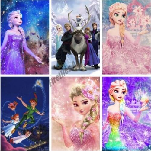 5D Square Diamond Painting Cartoon Peter Pan Embroidery Cross Stitch Kits Diamond Mosaic Crafts Birthday Gifts Children Decor