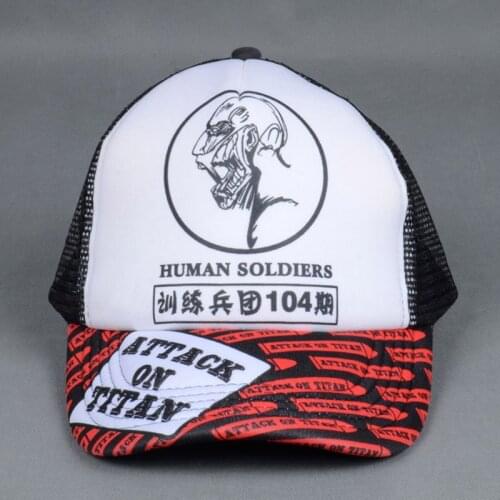Anime Attack on Titan Mesh Cap of The Survey Corps for Cosplay Casual Hat for The Summer