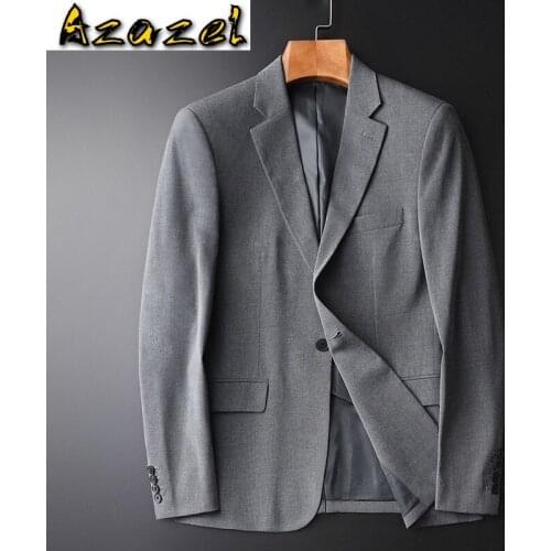 Azazel Grey Blazer Men High Quality Single Breasted Business And Casual Male Blazer Fashion Slim Fit Mens Blazer Plus Size 4xl