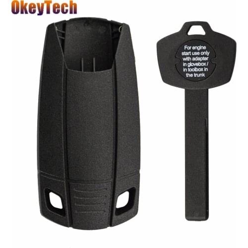 OkeyTech Smart Card Remote Car Key Shell Cover For BMW Emergency Plastic Key Blade Transponder Key Chip ID44 PCF7935 Optional