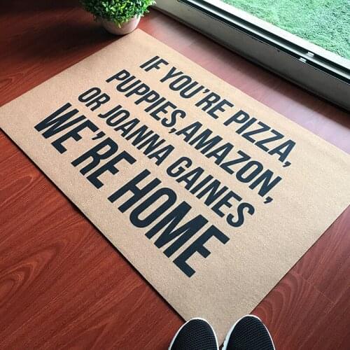 If You're Pizza,Puppies,Amazon Doormat Entrance Mat Funny Doormat Home Office Decorative Door Mat Indoor Outdoor Rubber