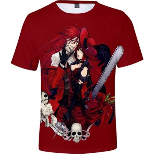 Classic Anime Black Butler 3D T-Shirt Men/Women Popular Casual Harajuku Hot Sale T-shirt Printed Black Butler Short T-shirt Tops