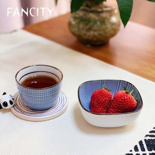 FANCITY Ceramic Mini Bowl Small Lace Bowl Chinese Style Blue and White Porcelain Bowl Household Cheap Commercial