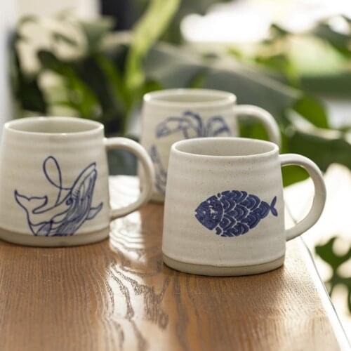 Large-Capacity Coffee Cup Japanese Nordic Style Milk Glass Mug Ceramic Couple Cups Tasse à Café Наруто Майнкрафт اكواب قهوه