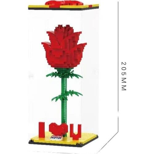 Love Micro Particles Assembled Educational Building Blocks Toy Rose Love 520 Valentines Day Gift Micro-particle building blocks