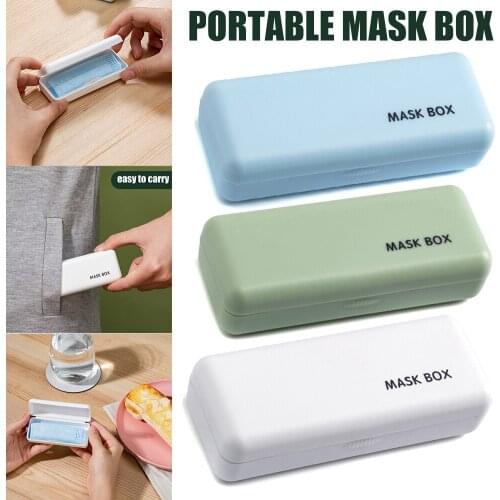 Mask Storage Box Mask Case Safe Wear Resistance Portable Disposable Face Masks Box Mask Container Dustproof Masks Holder