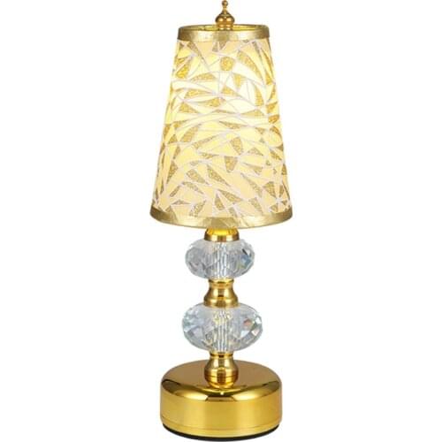 Creative Restaurant Bar Table Lamps With Cloth Lampshade Rechargeable Dimmable LED Table Night Light Bedroom Bedside Desk Light