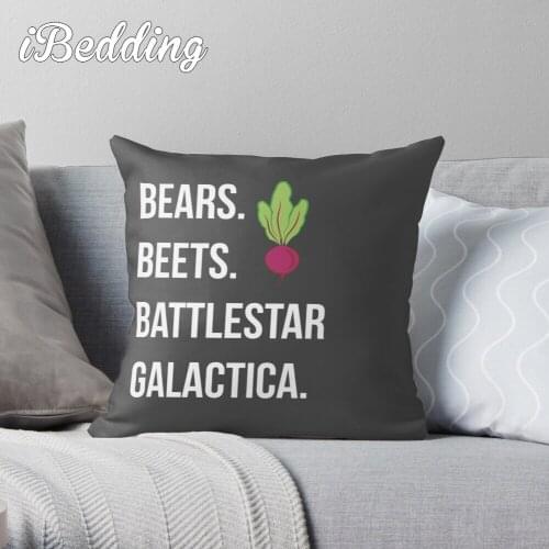 Bears. Beets. Battlestar Galactica. - The Office Throw Pillow Cushion Cover Polyester Throw Pillows Case On Sofa Home Decor