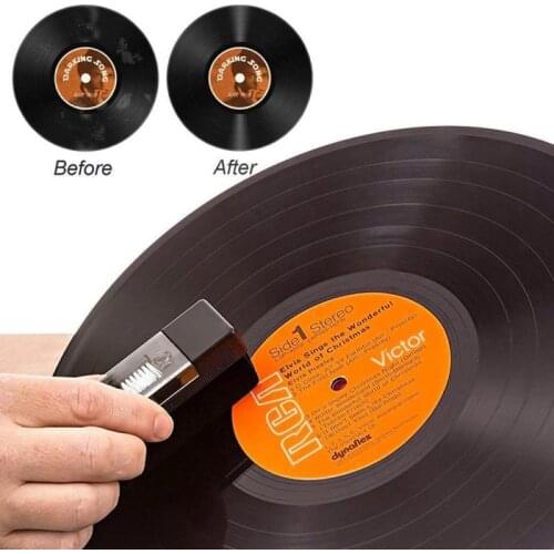 2 In 1 Vinyl Record Cleaning Brush Set Stylus Velvet Anti-static Cleaner Kits Instrument Clean Vinyl Record Cleaning Brush Sets