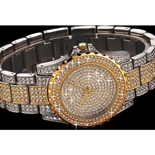New Arrival Famous Brand Shinning Diamond Bling Silver Watch Women Luxury Austrian Crystals Watch Rhinestone Bangle Bracelet
