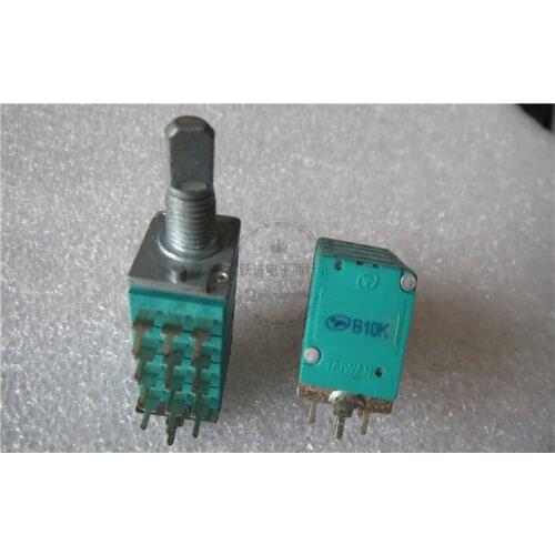 Original new 100% import B10K*4 band midpoint 4 row 13pin power amplifier sound box volume potentiometer (SWITCH)
