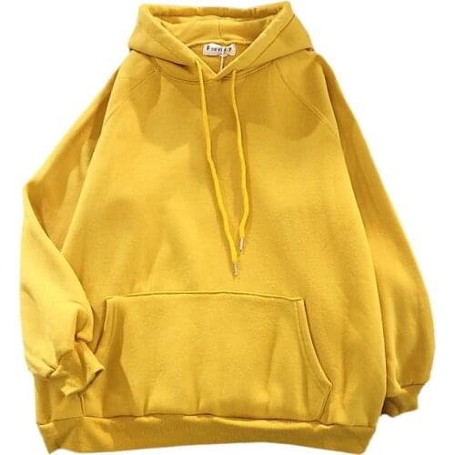 Autumn Winter Wear Hoodies Plush Thicken Sweatshirt Women Clothes Korean Jacket Loose Female Pullover Student Coat 12 Color