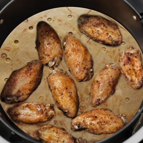 6-9 Inch 100PCS Porous Air Fryer Parchment Liner Bamboo Steamer Eco-friendly Household Barbecue Baking Oil Paper Accessories