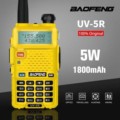 Baofeng UV 5R Walkie Talkie UV5R 5W Powerful Amateur Ham CB Radio Station UV 5R 128CH Dual Band FM Transceiver 10KM Hunting