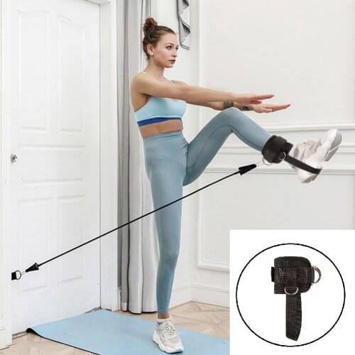 1Pc Fitness Adjustable D-Ring Ankle Straps Foot Support Ankle Protector Gym Leg Pulley with Buckle Sports Feet Guard