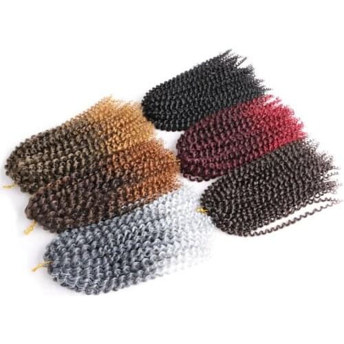 Luxury For Braiding 2pcs in one pack Synthetic Bulk Hair Extensions Marley Braids 12" Afro Twist Curly Crochet Braids