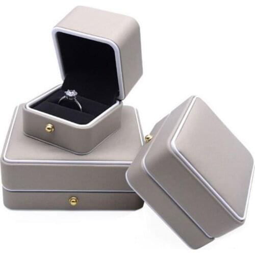 Pu Leather Jewelry Box for Ring Bracelet Necklace Earring Cases Gift Boxes Wedding Gift Wrap Organizer