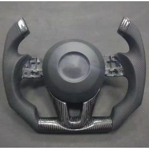Cuatomized Real F1 Racing Carbon Fiber Sports Steering Wheel Alcantara Leather compatible for Mazda Axela ATENZA CX4 CX5