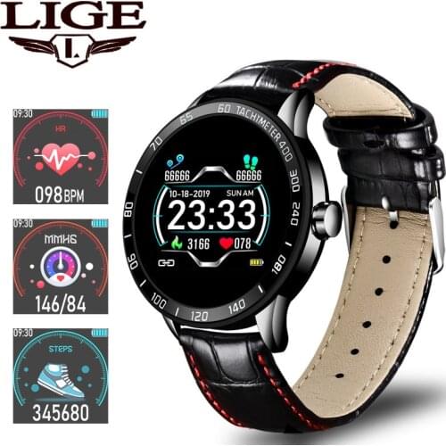 LIGE Sports Smart Watch Men Smart Fitness Watch heart rate blood Pressure Monitor Pedometer for Android ios Active smartwatch