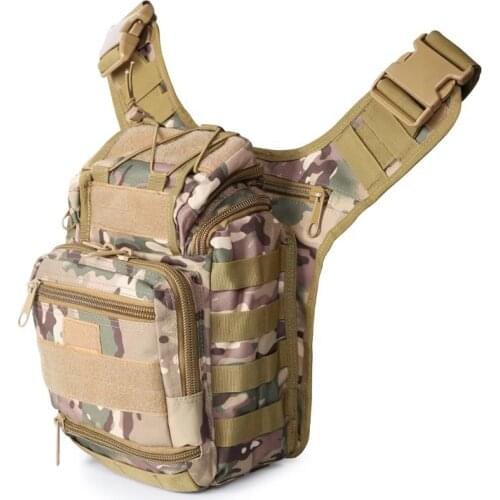 Tactical one shoulder two shoulder large saddle bag waterproof Oxford cloth camouflage photography messenger bag
