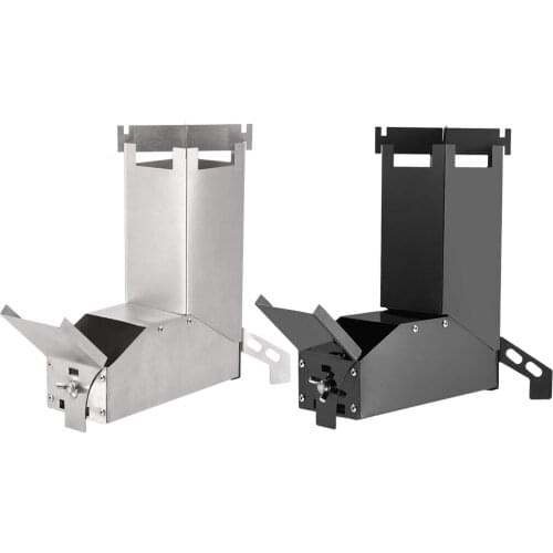 Camping Stove Collapsible Wood Burning Stainless Steel Rocket Stove Backpacking Camp Tent Stove for Picnic BBQ