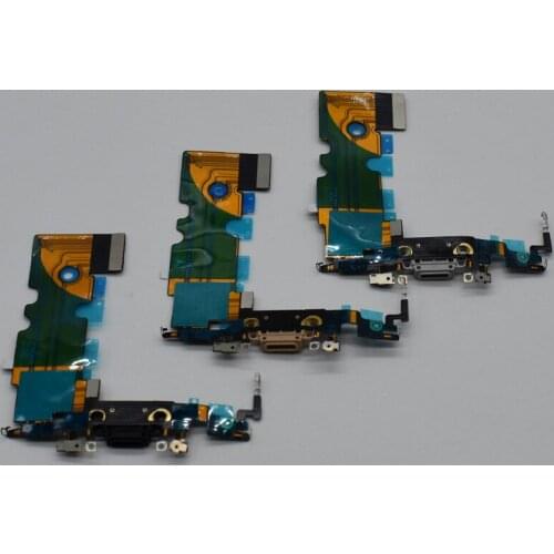 High quality For iPhone 8 8G 4.7 inch USB Charging Dock Port Flex Cable with Microphone Replacement Parts