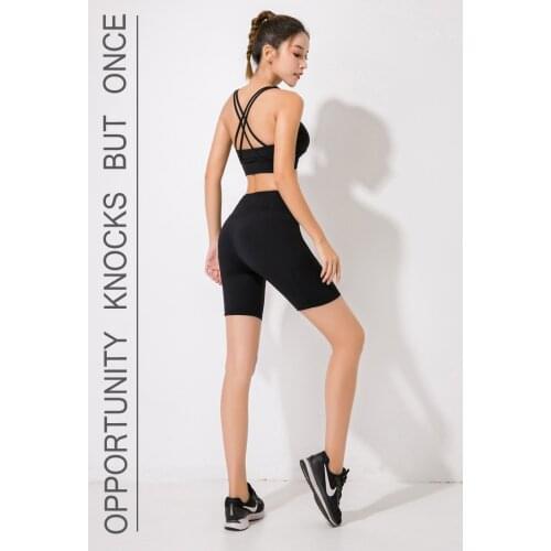 Women Thin Fitness Dance Short Leggings Pants Casual Ladies Slim Pants High-Waist Bottom Knee-Length Black Shorts Streetwear