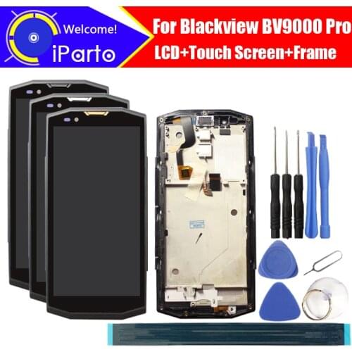 5.7'' Blackview BV9000 Pro LCD Display+Touch Screen Digitizer + Frame Assembly 100% Original LCD+Touch Digitizer for BV9000 Pro
