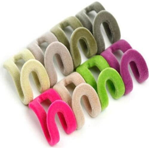10Pcs/Set Home Creative Mini Flocking Clothes Hanger Flocking Holder Easy Wardrobe Anti-Clip Hook Space Save Closet