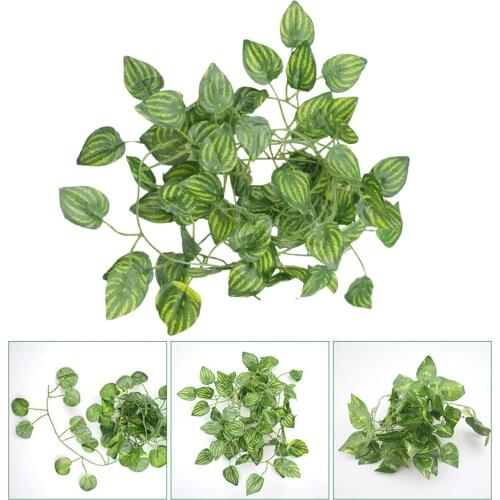 5Pcs Artificial Realistic Practical Attractive Multi-occasional Grape Creeper Leaves Color Print Vine Garden Wall Hanging Rattan