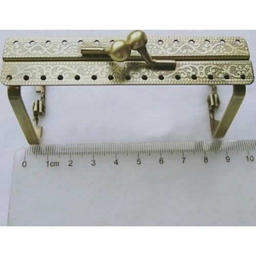 9cm stereoscopic design straight knurling edge kiss buckle women purse frame DIY coin bag making metal clasp hardware 10pcs/lot