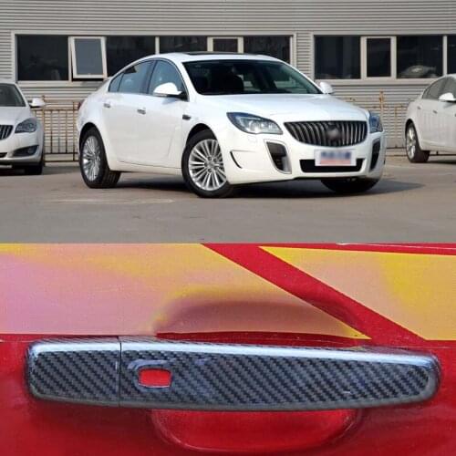 Auto Exterior Carbon Fiber Made Door Handle Cover Sticker Decorations Overlay Trim For Buick Series