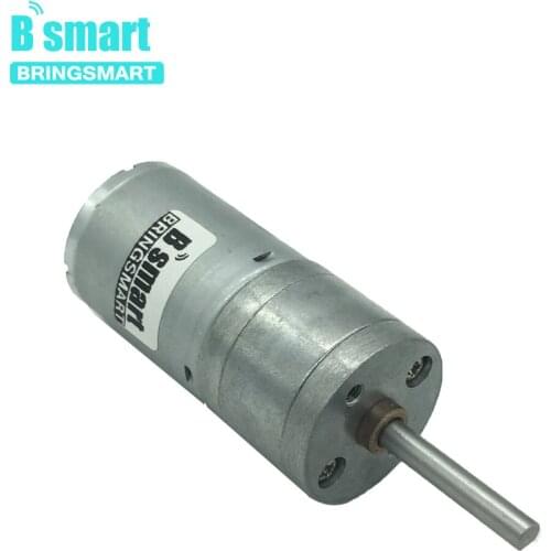 Bringsmart 24V DC Gear Motor D Shape 25MM Long Shaft DC Motor 25GA370 25MM Length 6V 12VDC Motor Gear 12-1360RPM D Shape