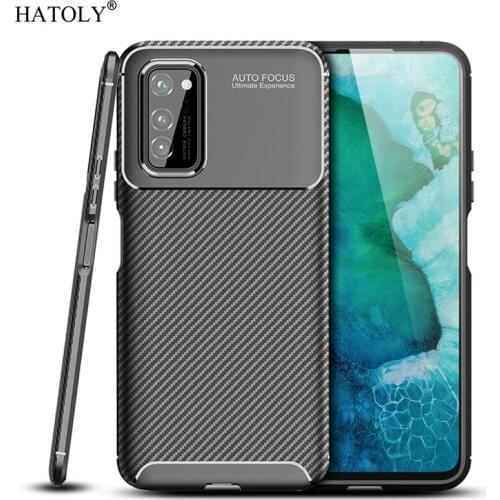 For Huawei Honor V30 Case Soft TPU Bumper Carbon Fiber Texture Phone Back Cover Honor V30 Fundas For Huawei Honor V30 Pro Case