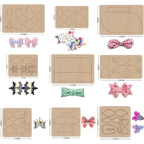 Bowknot Wood Cutting Dies Craft Die Stencils for Leather Felt Fabric Cutter diy Bow die template fit common machine 2021 new