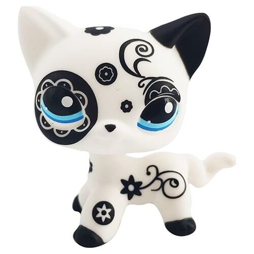 LPS Pet Shop Cute Short Hair Cat Toys Great Dane Collie Dogs PVC Action Stand Figure Toys Cosplay Dolls Model Toy Gifts For Kids