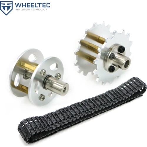 Aluminum alloy tracked tank chassis smart car DIY metal driving wheel driving wheel driven wheel