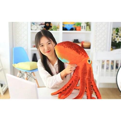 STUFFED plush toy large octopus Paul PLUSH TOY 50x40cm throw pillow gift b0553