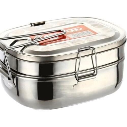 Food Storage Container Double Layer Student Stainless Steel Thermal Lunch Box Case Boxes Hot Sale High Quality Cheap