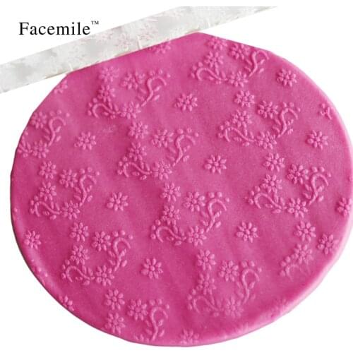 Facemile hot selling flower shaped rolling pin,cupcake roll,textured acrylic rolling pin,fondant cake decor tools 53-09