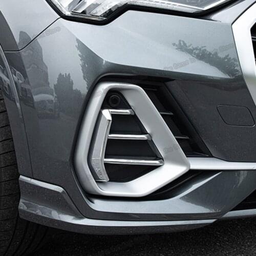 Lsrtw2017 Car Front Foglight Net Grill Light Trims Moldings for Audi Q3 2019 2020 2021 Accessories Auto Styling Decoration