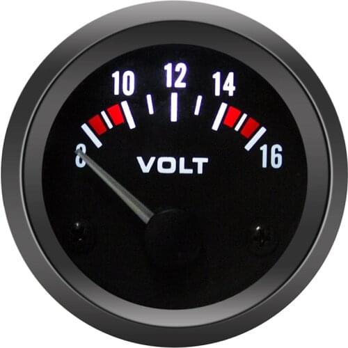 New GRAGON GAUGE Universal 2'' 52mm Volt Meter voltmeter Car 12V Clock Auto Motorcycle Boat 8-16V Car Modified Gauge Auto Gauge
