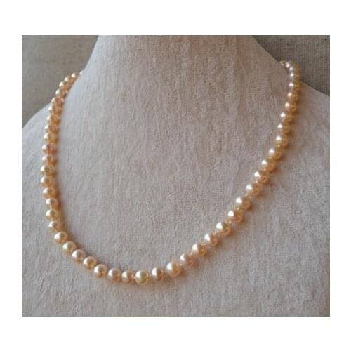 Unique Pearls jewellery Store Natural Pearl Necklace Pink Real Freshwater Pearl Necklace Charming Girl Birthday Party Jewelry